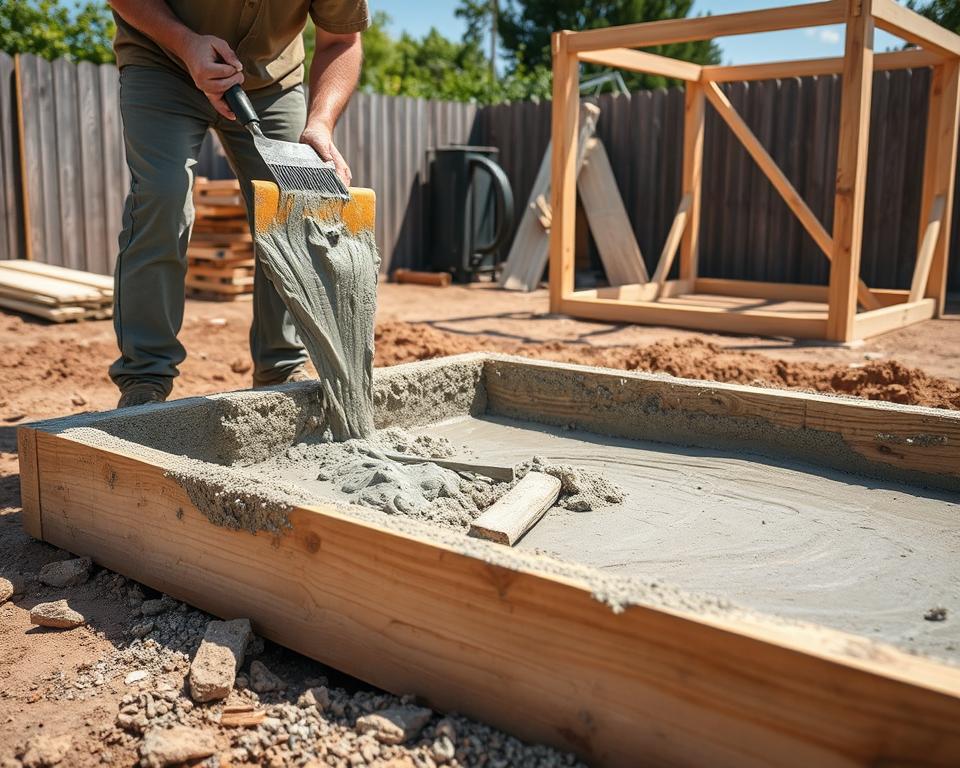 Concrete Pouring Techniques for Garden Shed Foundation