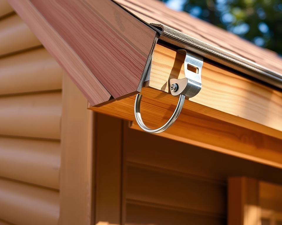 Gutter Bracket Installation for Shed