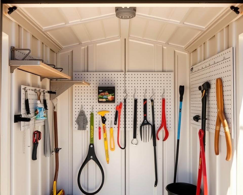 Keter shed organisation and hanging solutions