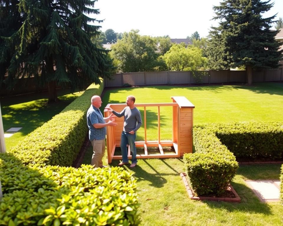 Neighbour Communication During Shed Building