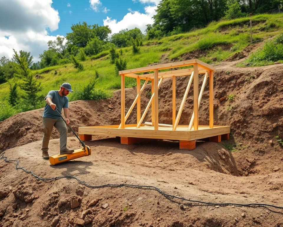 Shed Base Construction on Uneven Ground