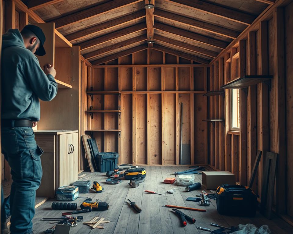 Shed Interior Removal Process