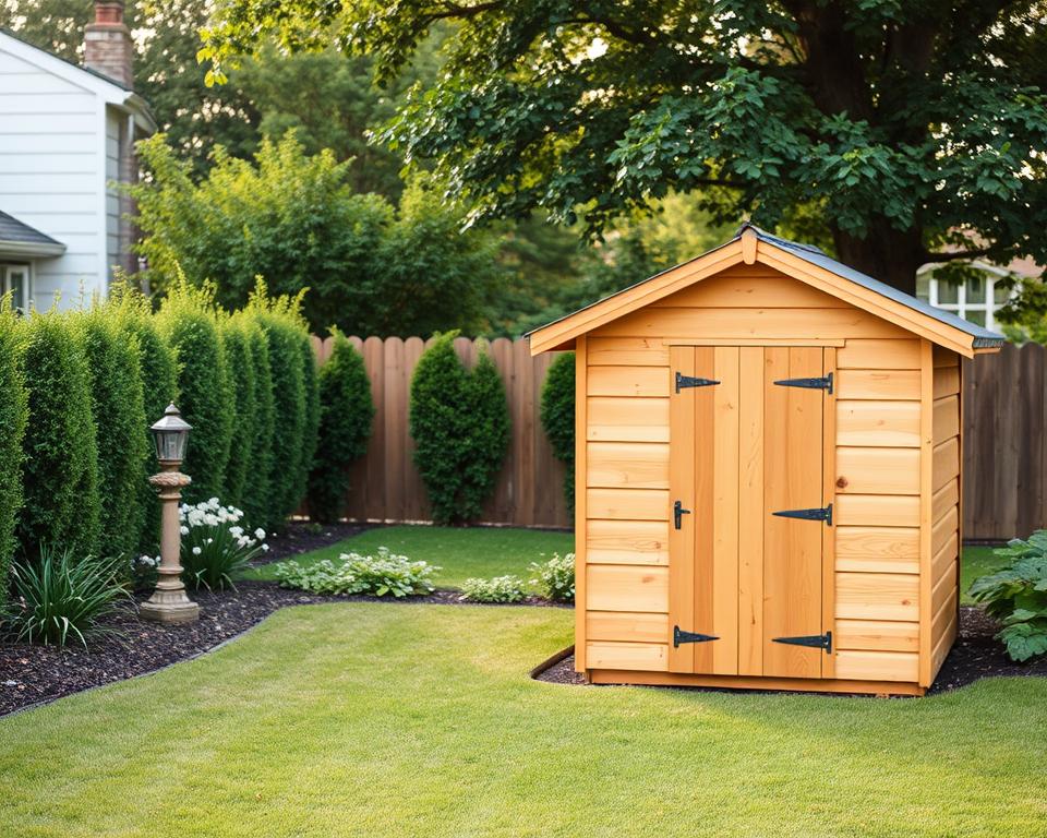 Shed placement near property boundary