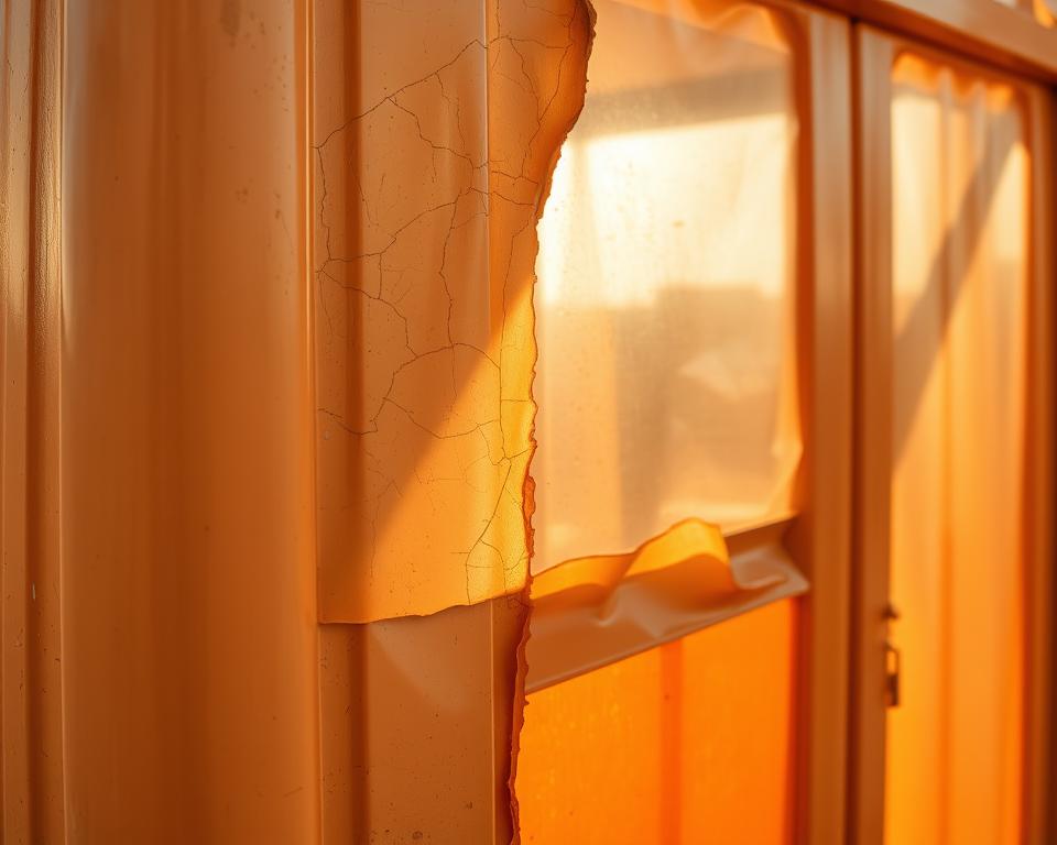 UV damage to plastic sheds