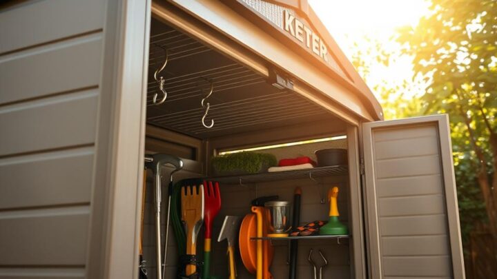 can you hang things in a keter shed?