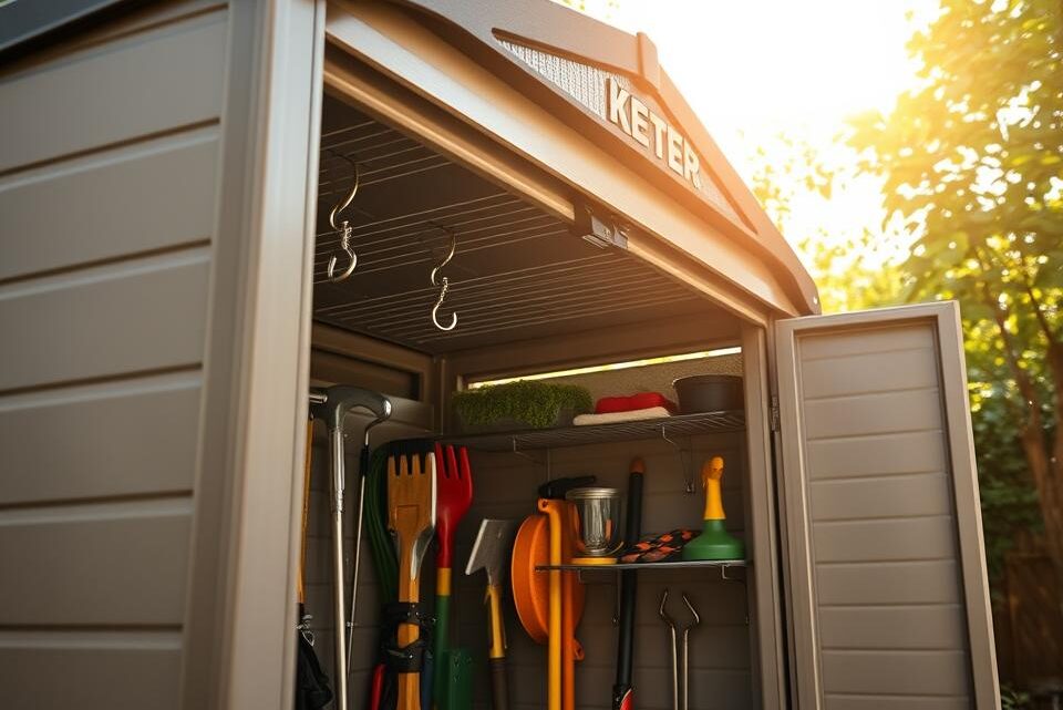 can you hang things in a keter shed?