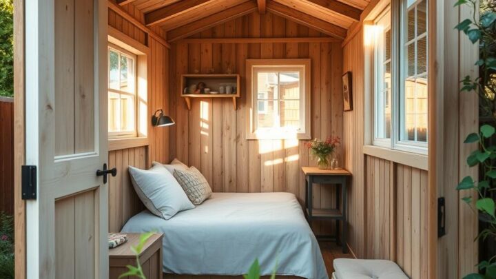 can you sleep in a shed in the uk?