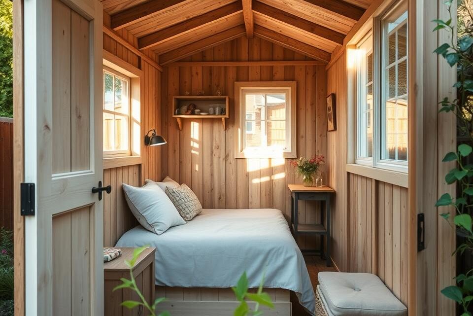 can you sleep in a shed in the uk?