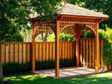 how close can a gazebo be to a fence in the uk?