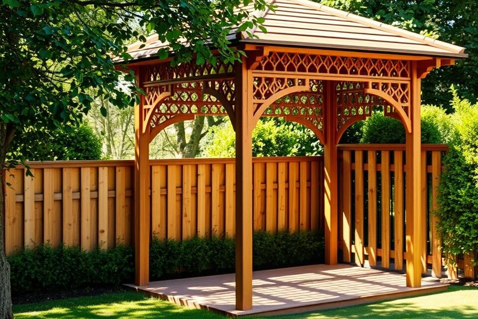 how close can a gazebo be to a fence in the uk?
