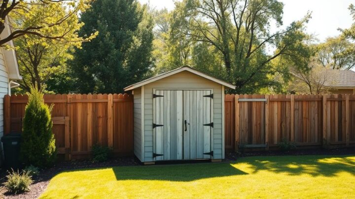 how close can i put a shed to my neighbour’s fence?