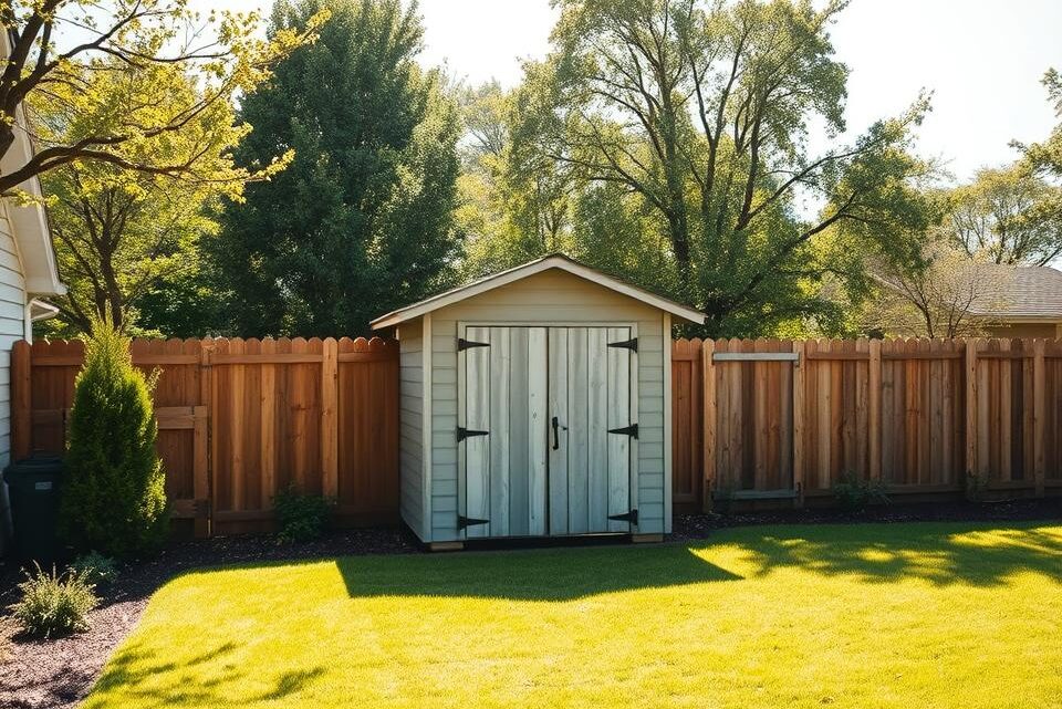 how close can i put a shed to my neighbour’s fence?