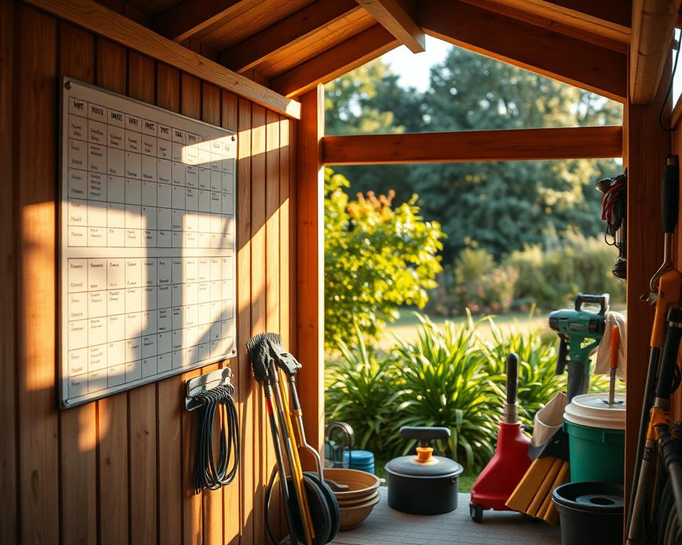 outdoor storage maintenance schedule