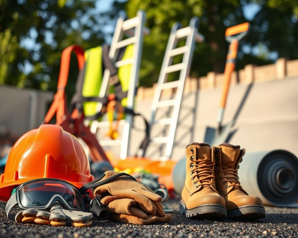 shed roof safety equipment and preparation