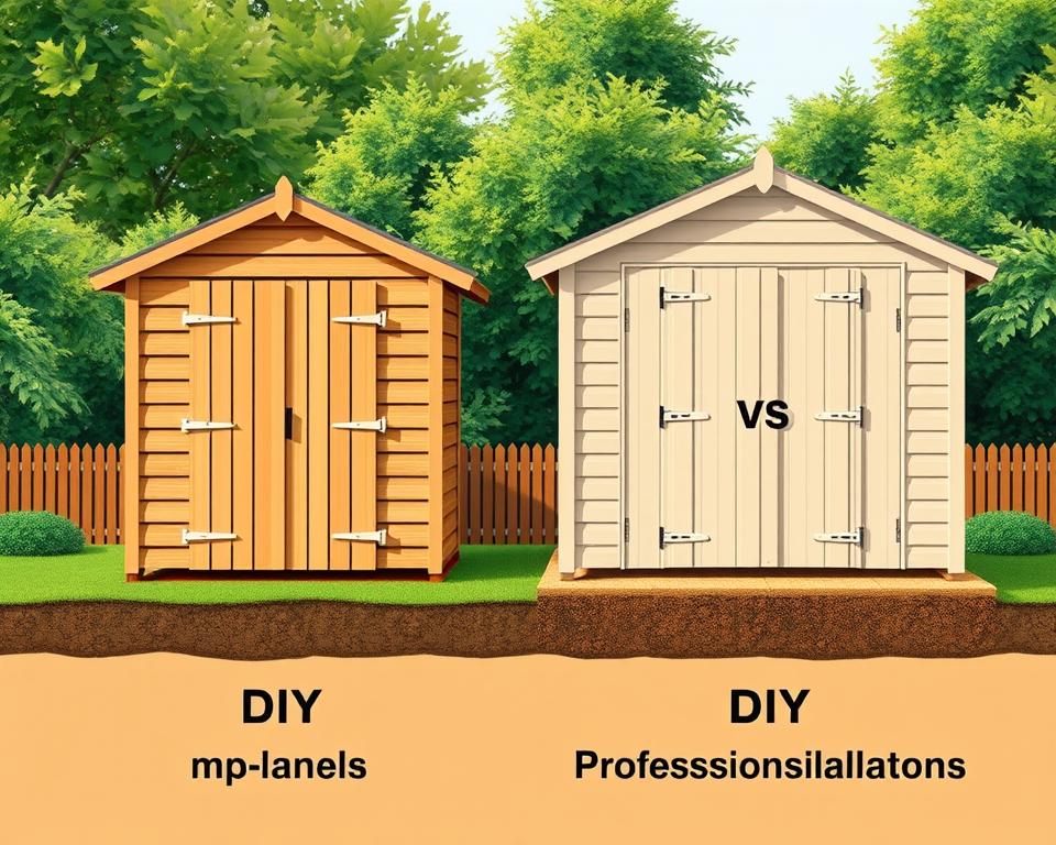 DIY versus professional shed installation