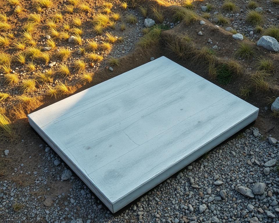 concrete shed base uneven ground
