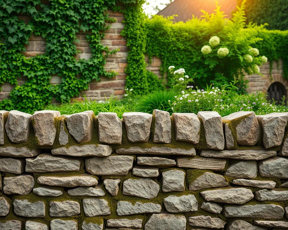 garden character stone wall