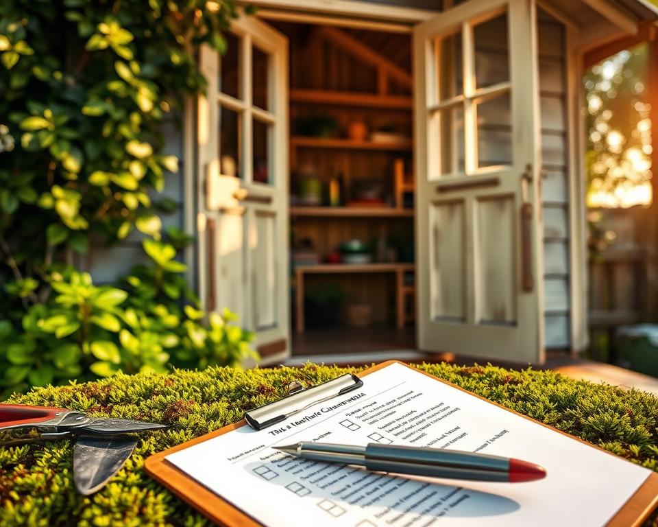 garden shed checklist