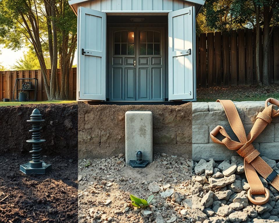 ground types shed anchoring