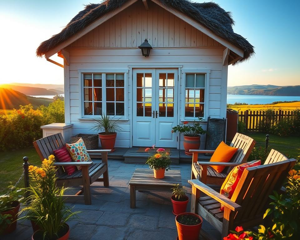 how to decorate a summerhouse on a budget