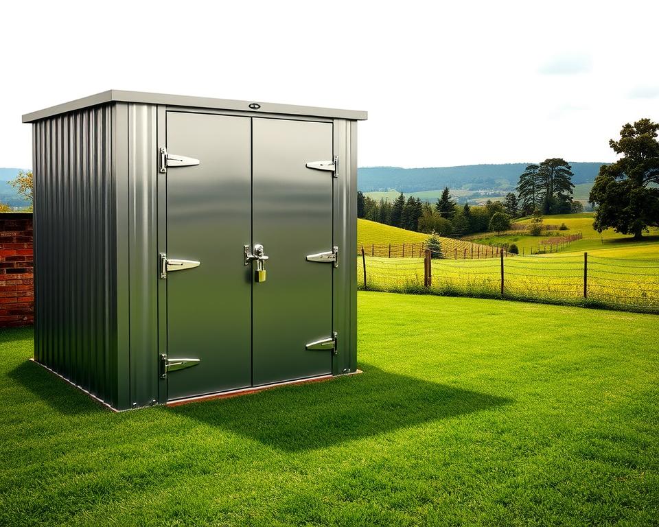 secure metal shed