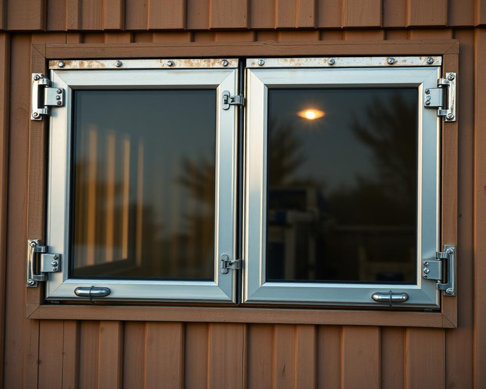secure shed windows