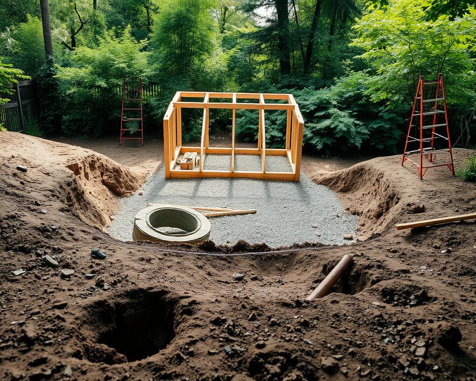 site preparation shed base