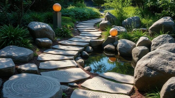 Build Your Own Garden Spring Stone – Ideas with Boulder, Pond, Lighting, Spheres & More