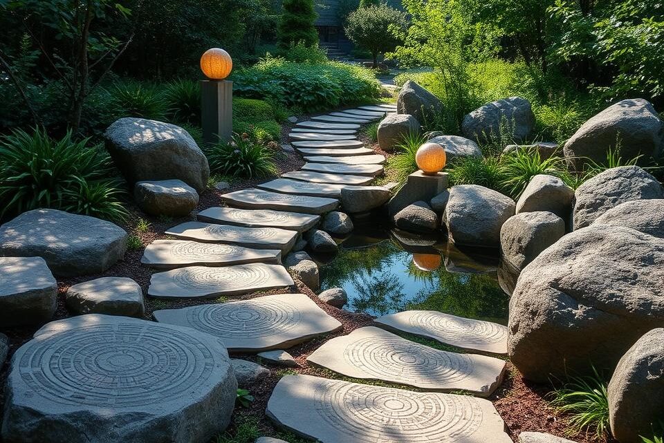 Build Your Own Garden Spring Stone – Ideas with Boulder, Pond, Lighting, Spheres & More