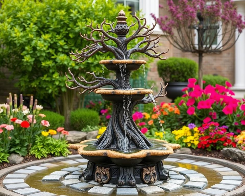 DIY tree fountain ideas