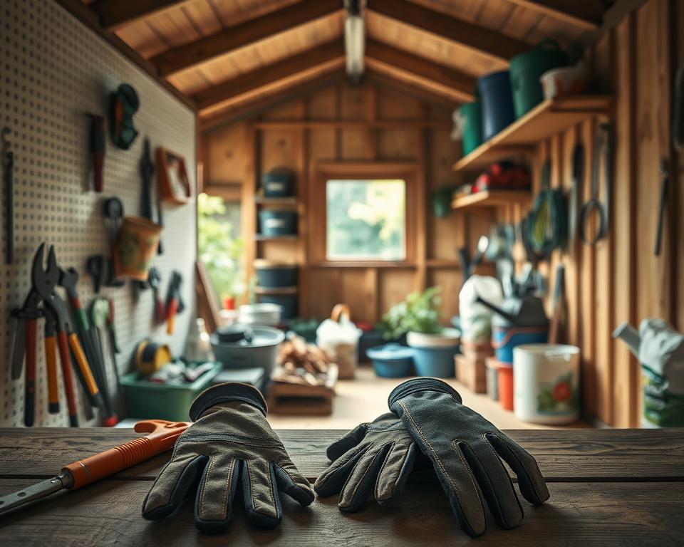 Deep cleaning garden shed interior Deep cleaning garden shed interior