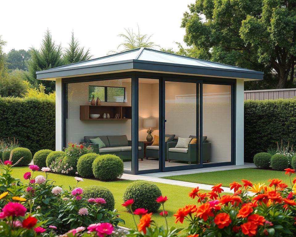 Design features of garden building construction