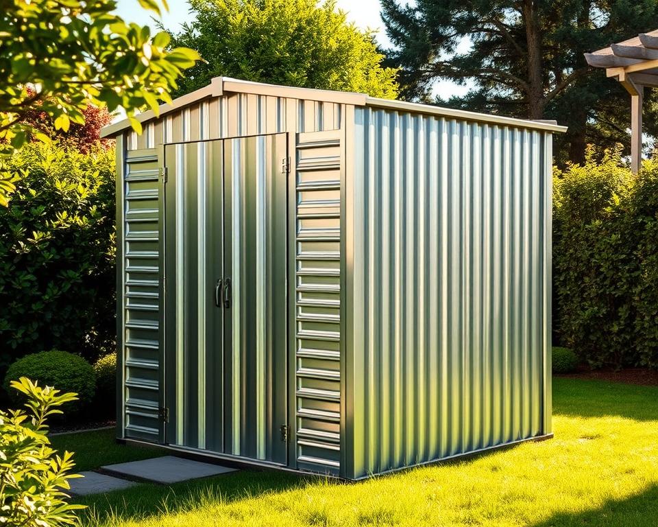 Durable metal garden shed