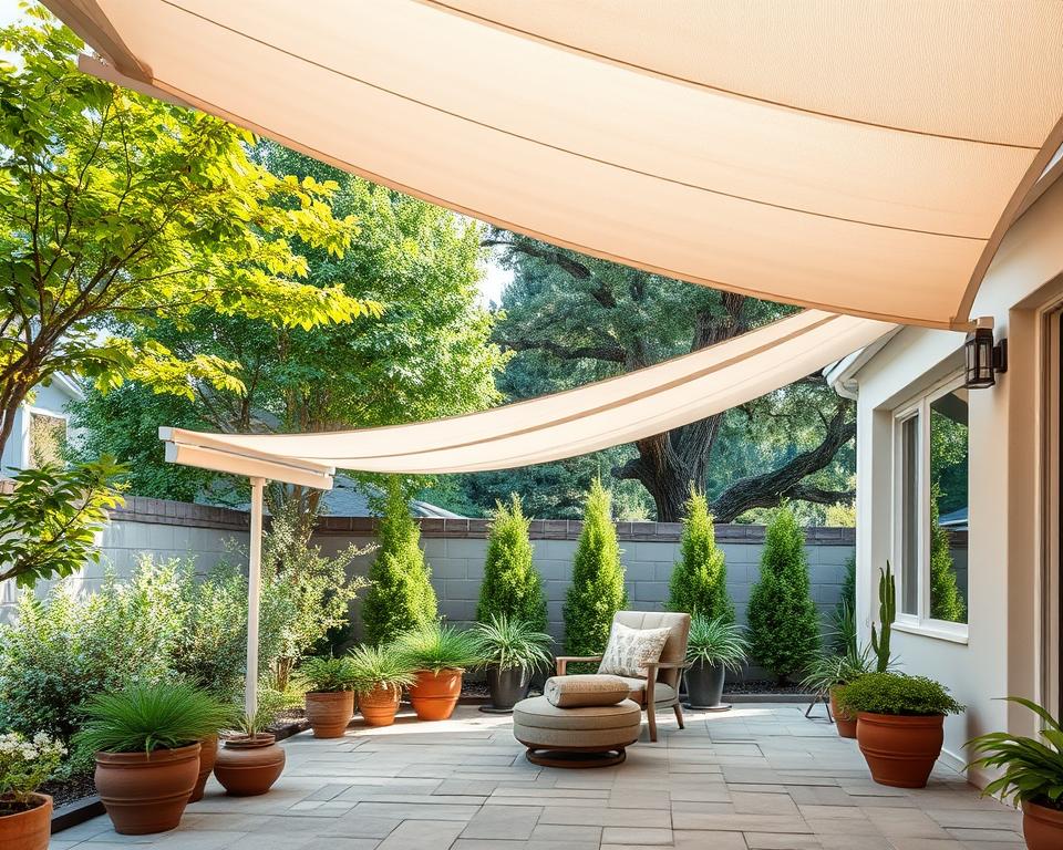 Garden awning transforming a patio