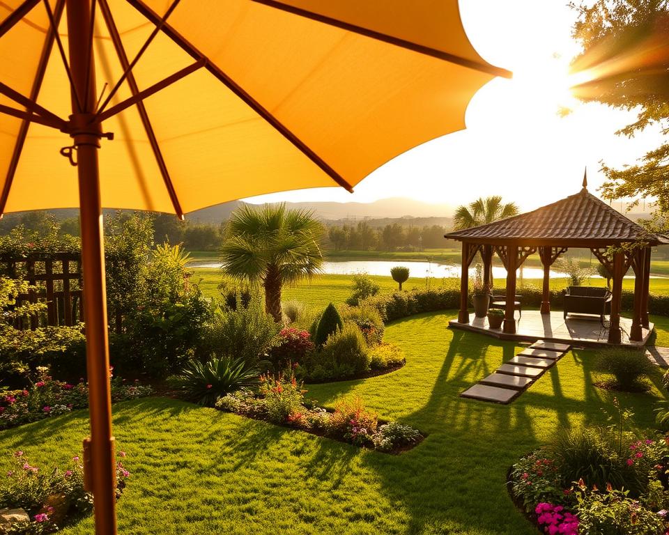 Garden parasol design and features