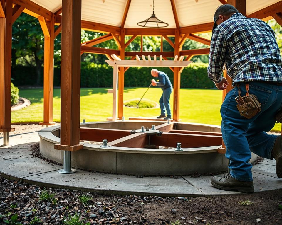 Gazebo installation and anchoring techniques