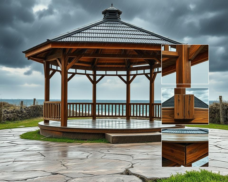 Gazebo stability risks from wind and unstable surfaces