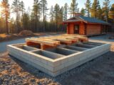 How to Build a Concrete Log Cabin Base