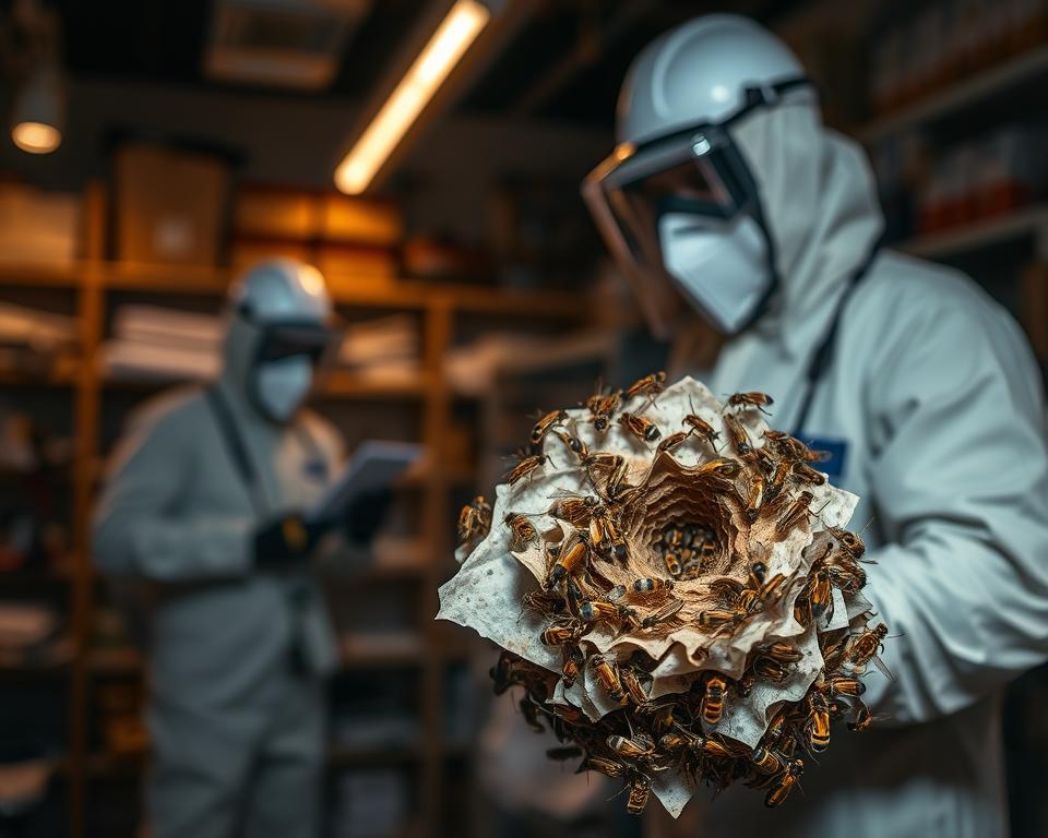 How to properly remove a wasp nest