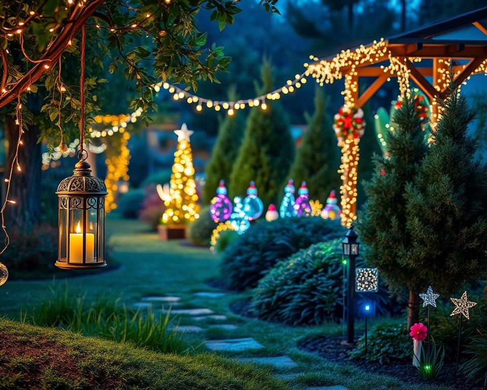 LED garden lights and ornaments
