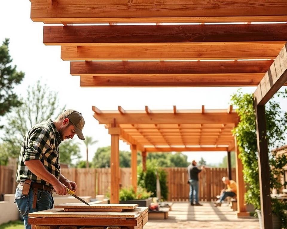 Pergola roof installation process