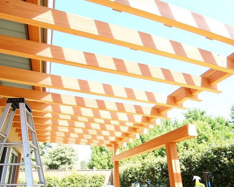 Pergola roof maintenance and care