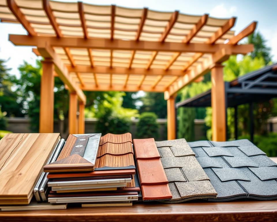 Pergola roofing materials comparison