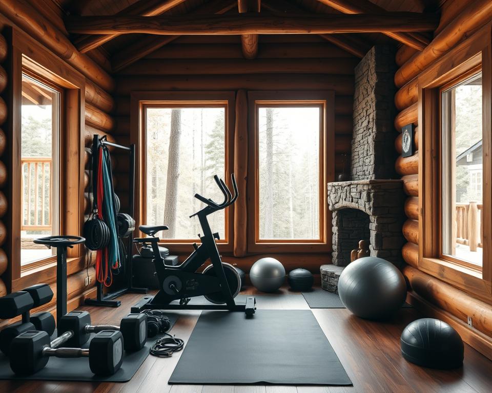 Personal gym equipment setup