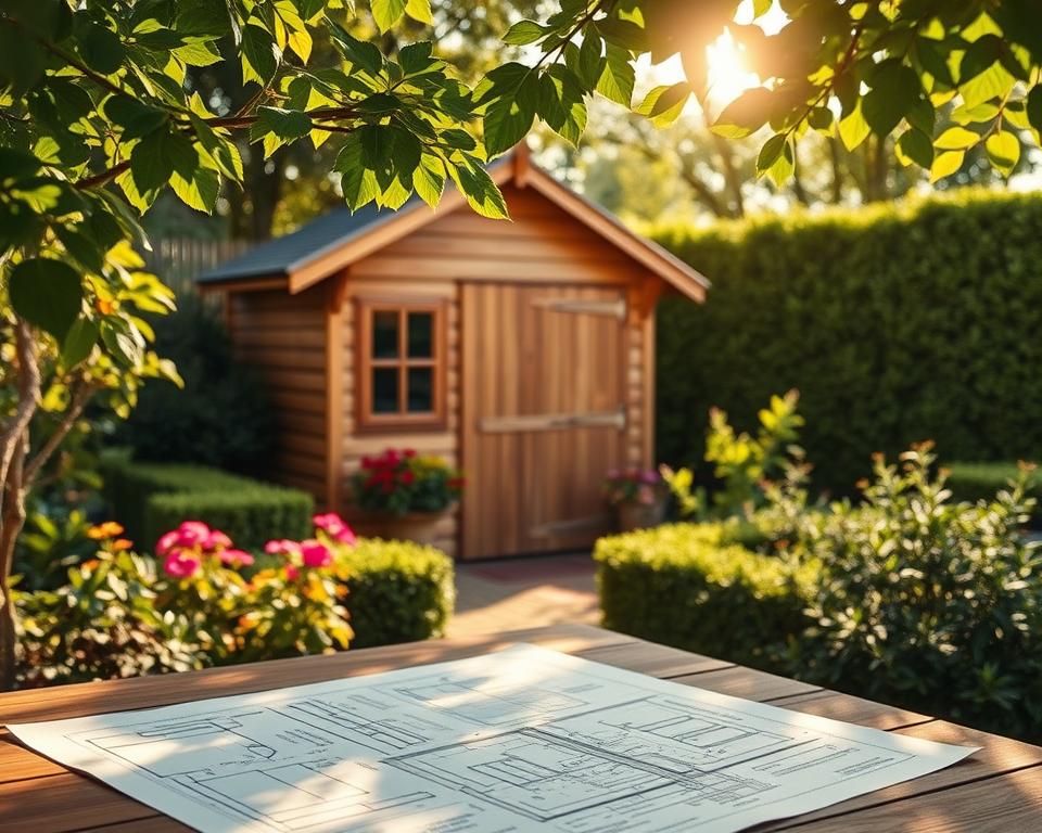 Planning permissions and site considerations for a garden shed