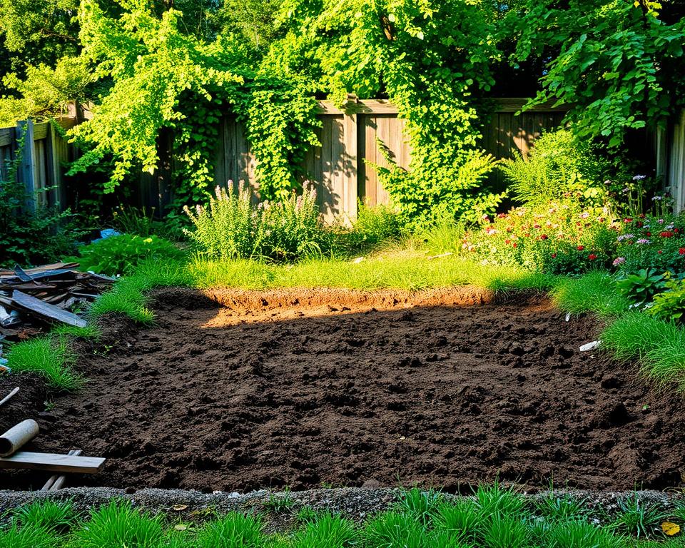Post-removal garden site preparation