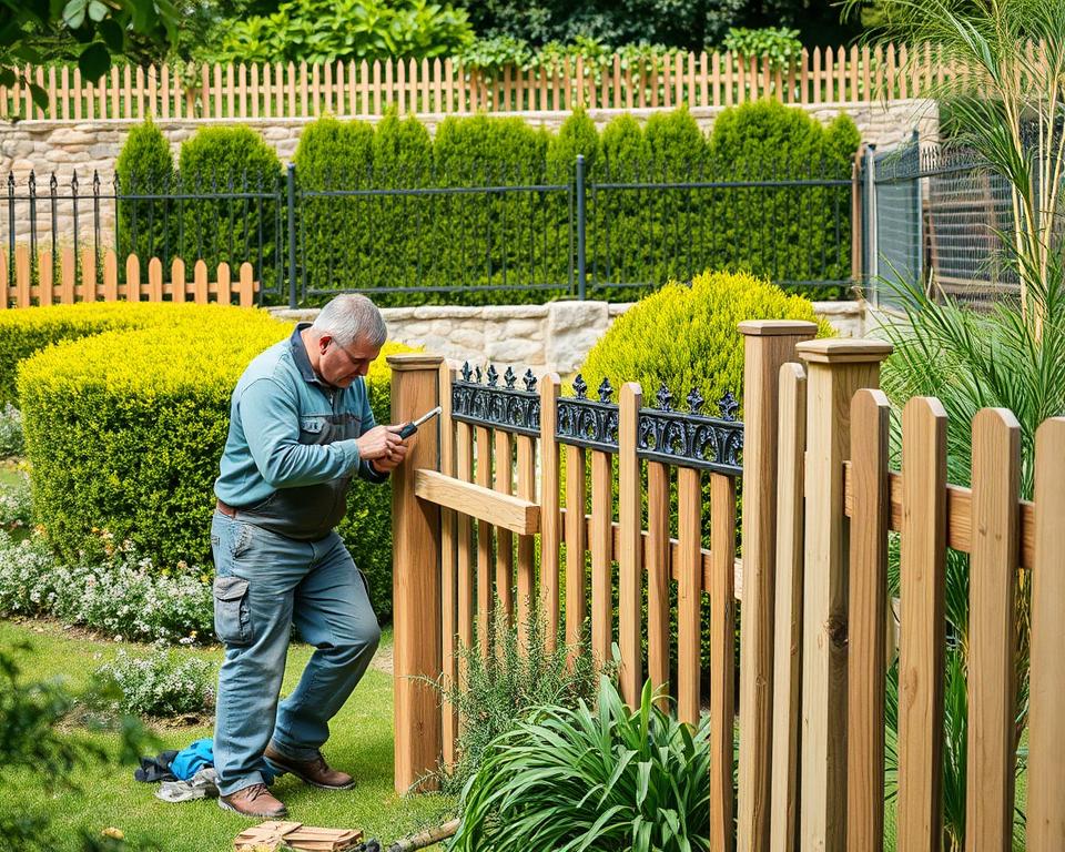 Repairing different types of fences