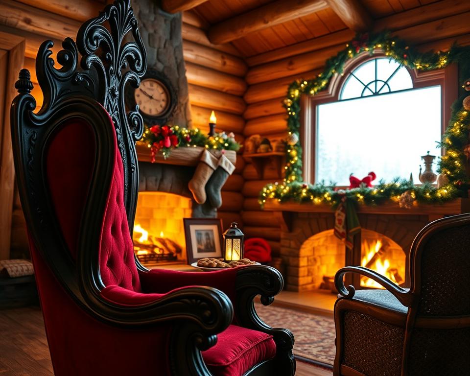 Santa throne area design Santa throne area design