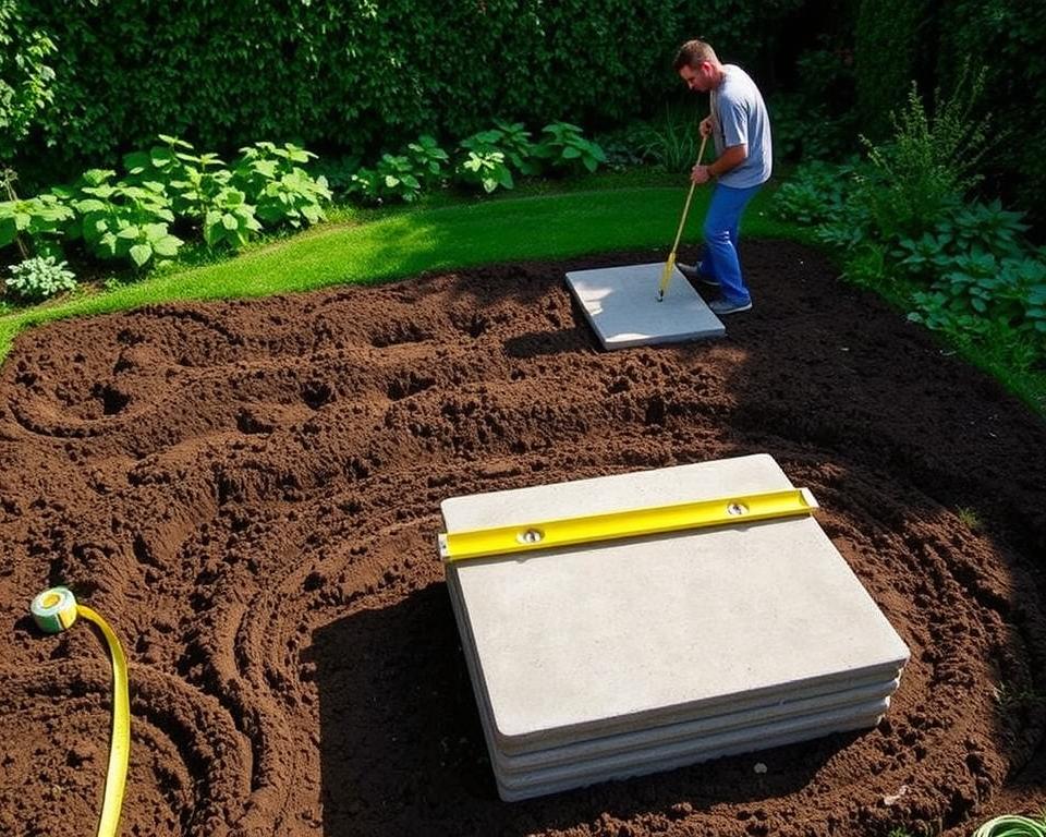 Step by step guide to level a garden shed base