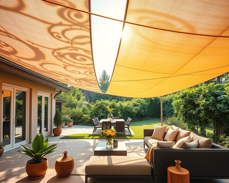 Terrace sun protection – shading your patio with shade sails & more